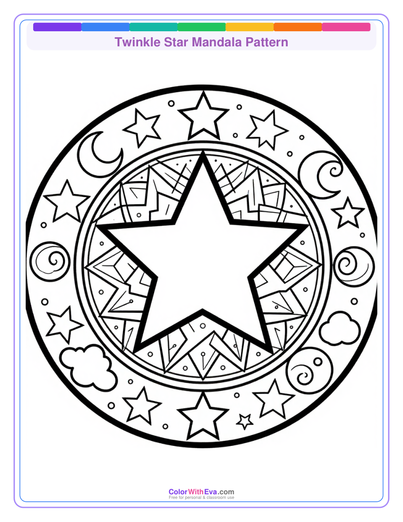 Twinkle Star Mandala Pattern preview
