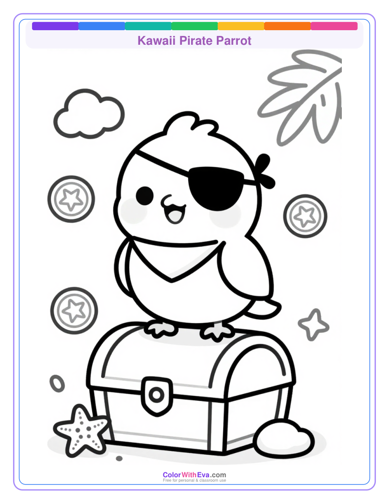 Kawaii Pirate Parrot preview