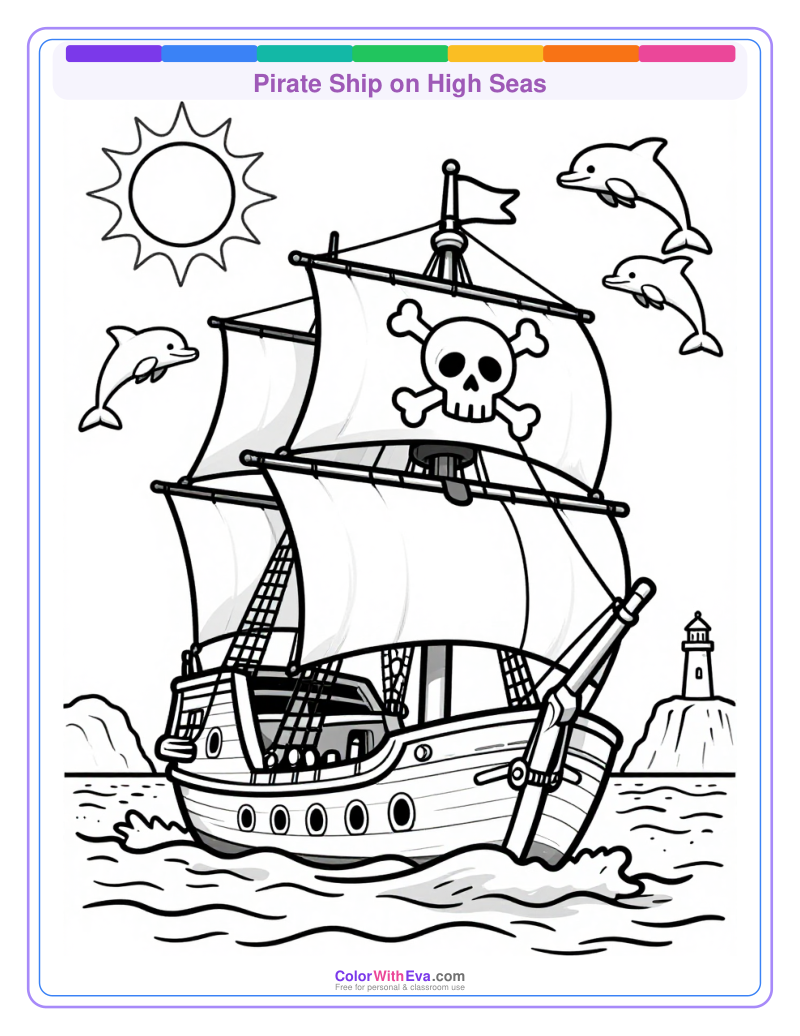Pirate Ship on High Seas preview