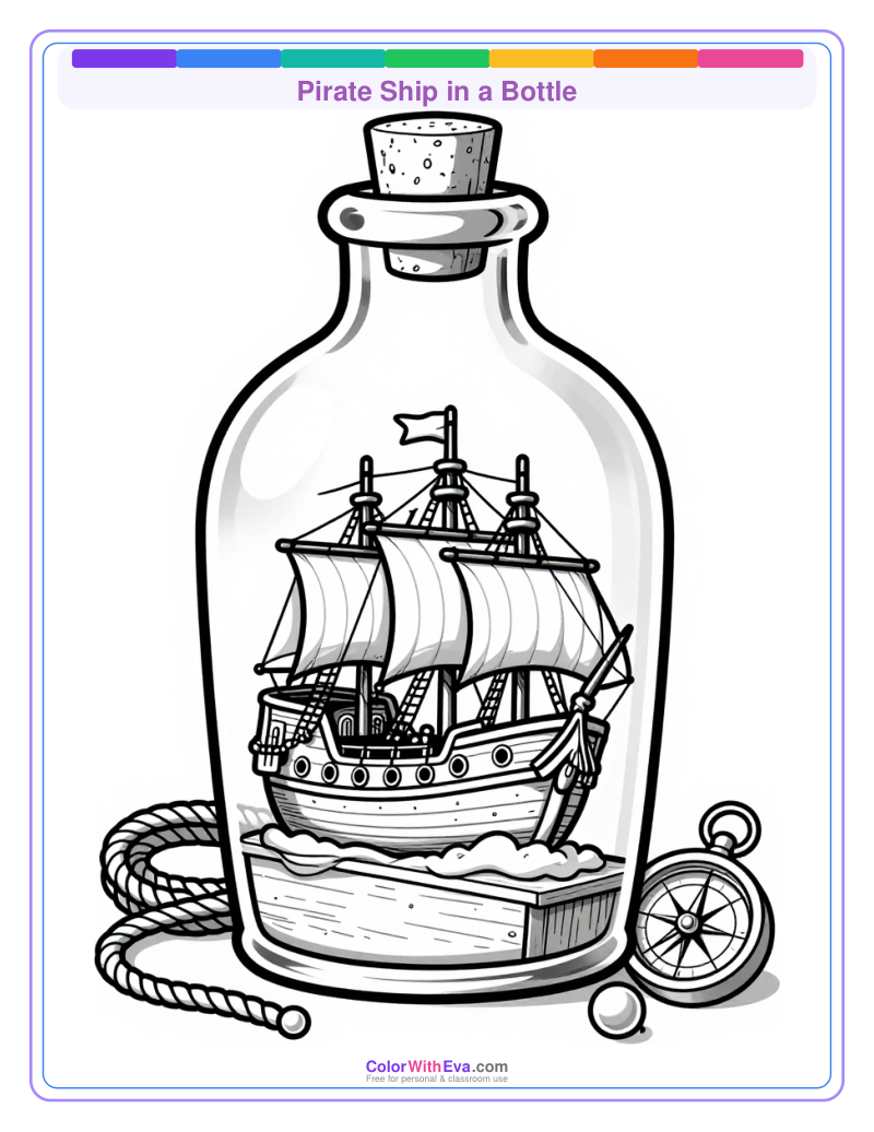 Pirate Ship in a Bottle preview