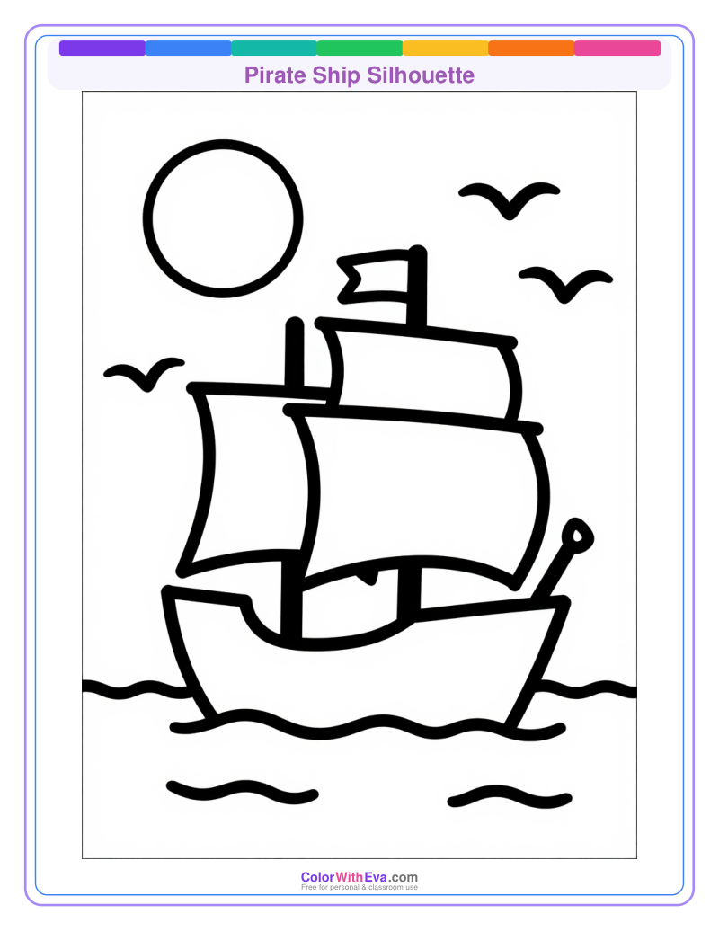 Pirate Ship Silhouette preview