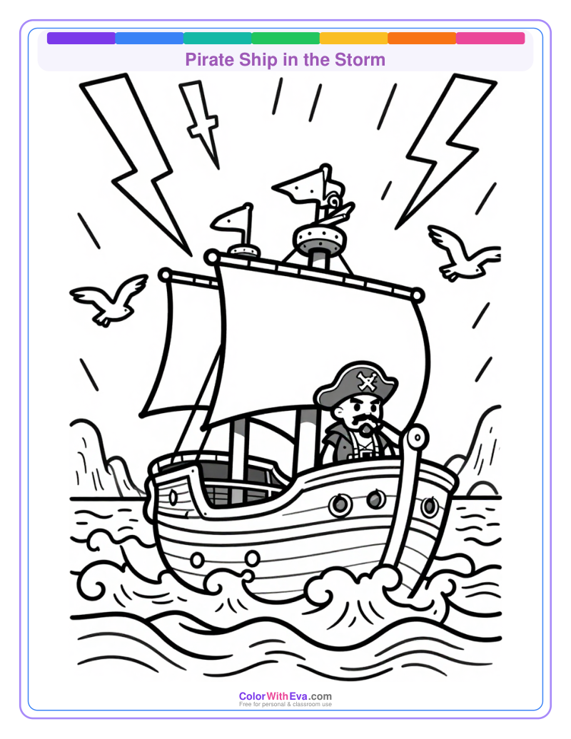 Pirate Ship in the Storm preview