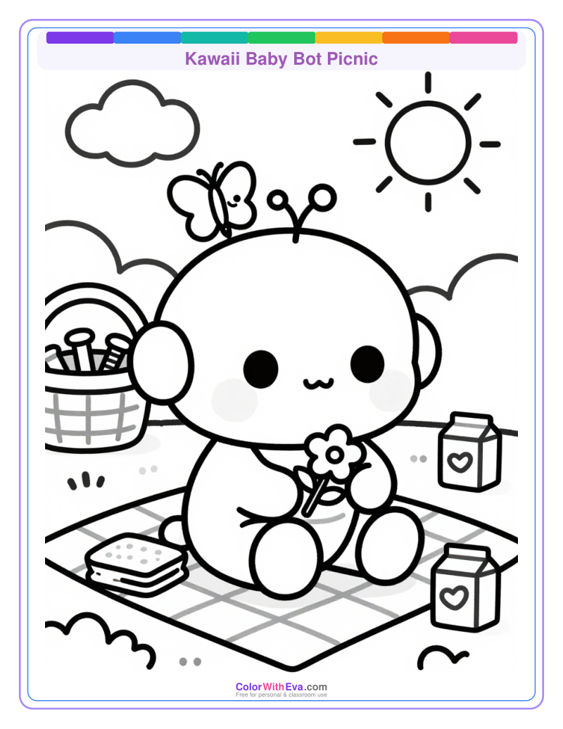 Kawaii Baby Bot Picnic thumbnail