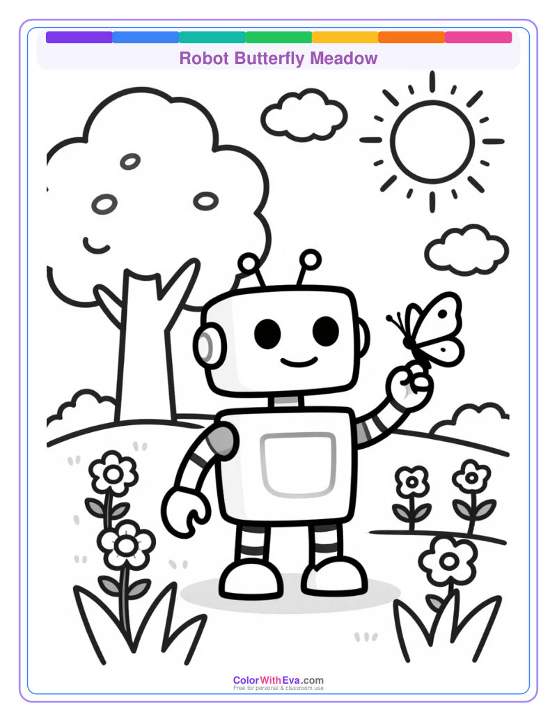 Robot Butterfly Meadow preview