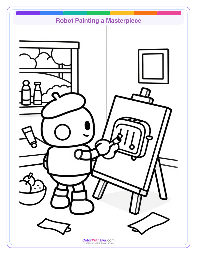 Robot Painting a Masterpiece thumbnail