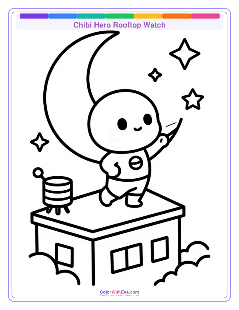 Chibi Hero Rooftop Watch preview