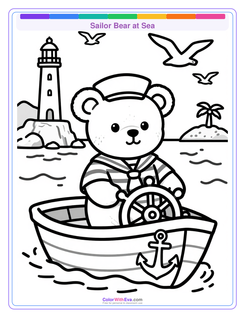 Sailor Bear at Sea preview