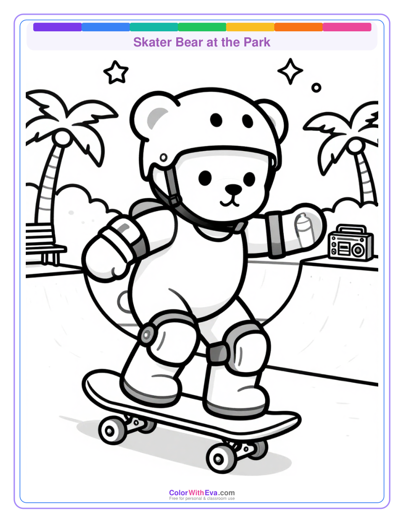 Skater Bear at the Park preview