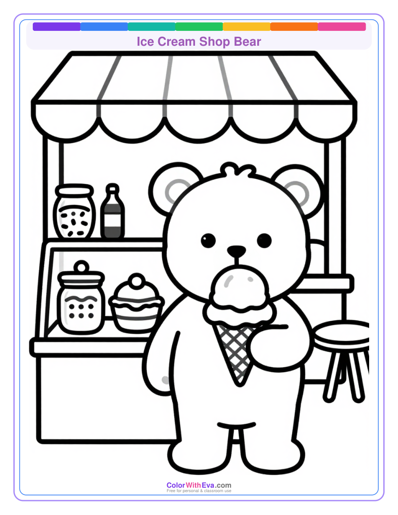 Ice Cream Shop Bear preview
