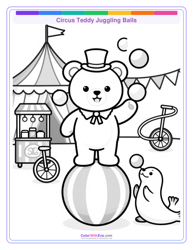 Circus Teddy Juggling Balls thumbnail