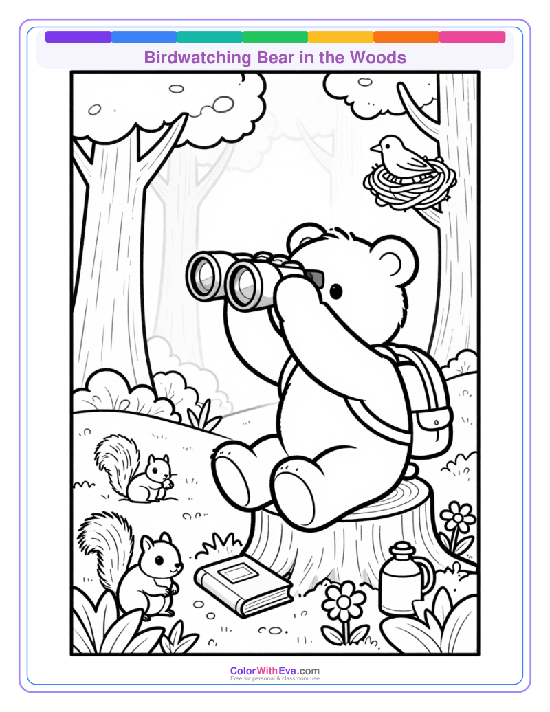 Birdwatching Bear in the Woods preview