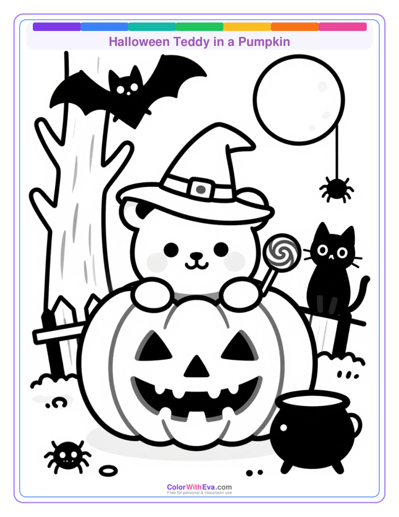Halloween Teddy in a Pumpkin thumbnail