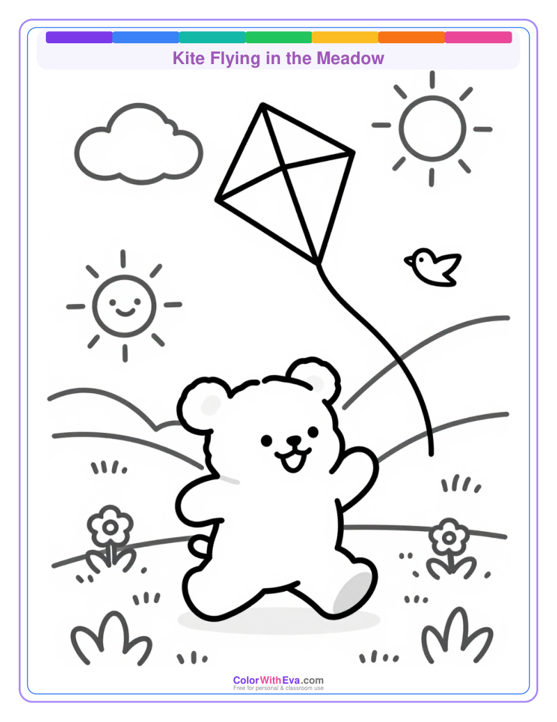 Kite Flying in the Meadow preview