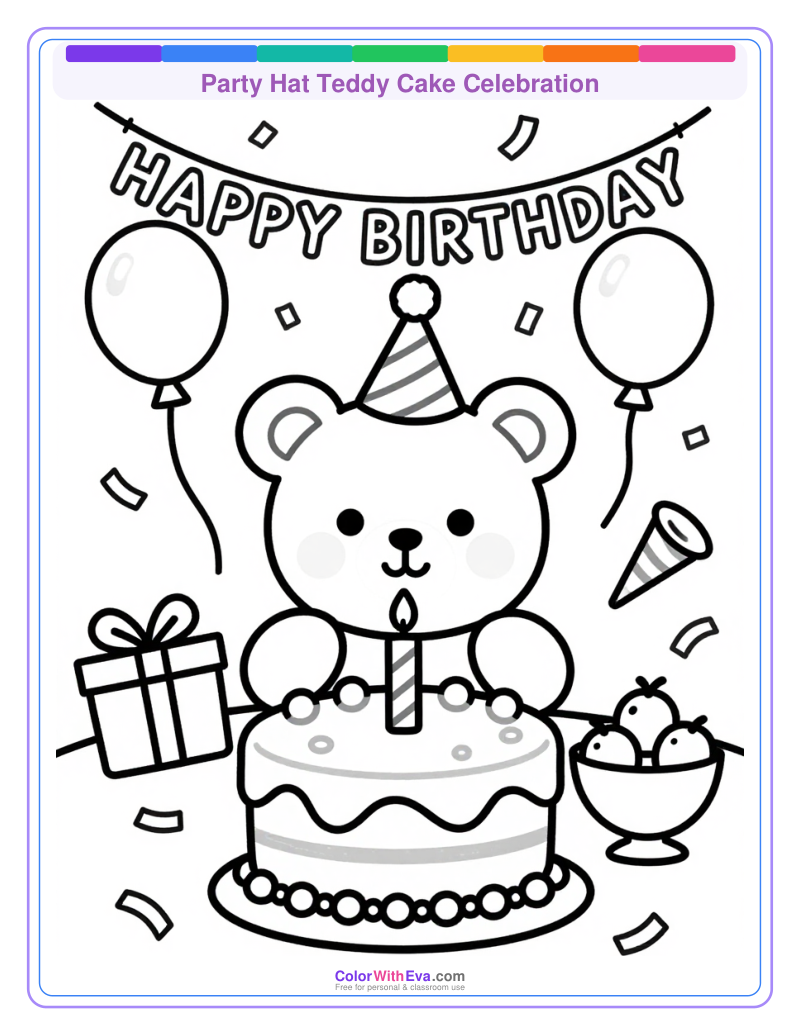 Party Hat Teddy Cake Celebration thumbnail