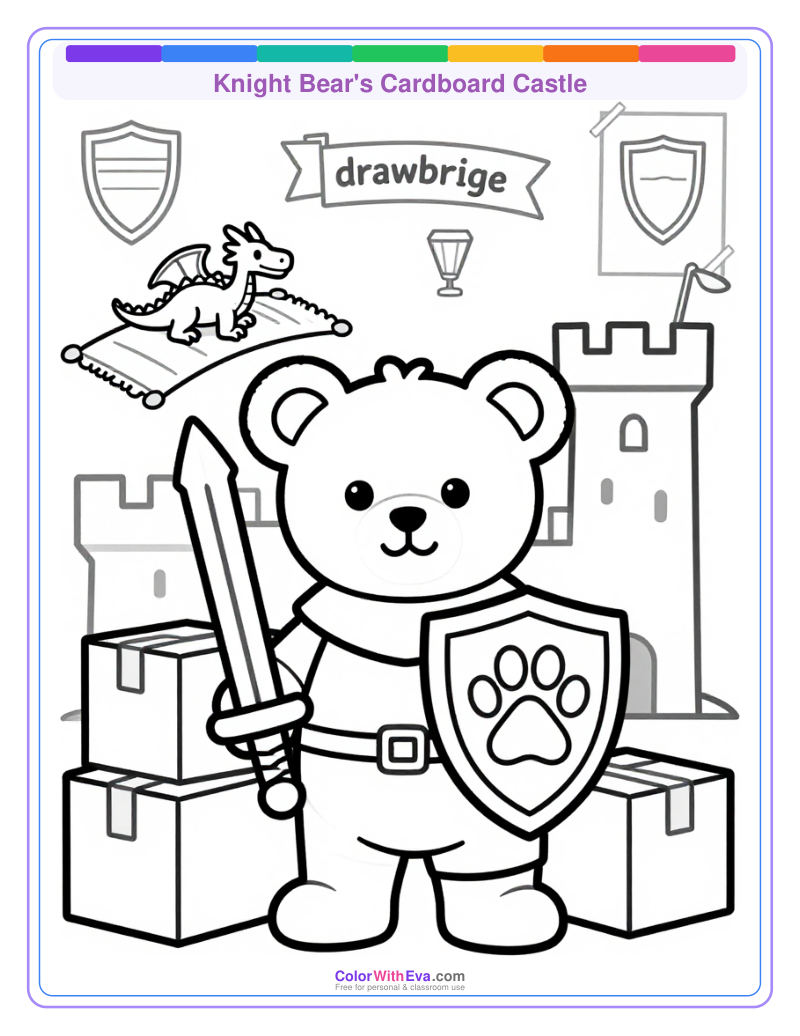 Knight Bear's Cardboard Castle preview