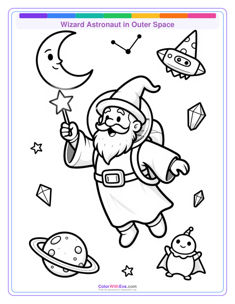Wizard Astronaut in Outer Space thumbnail