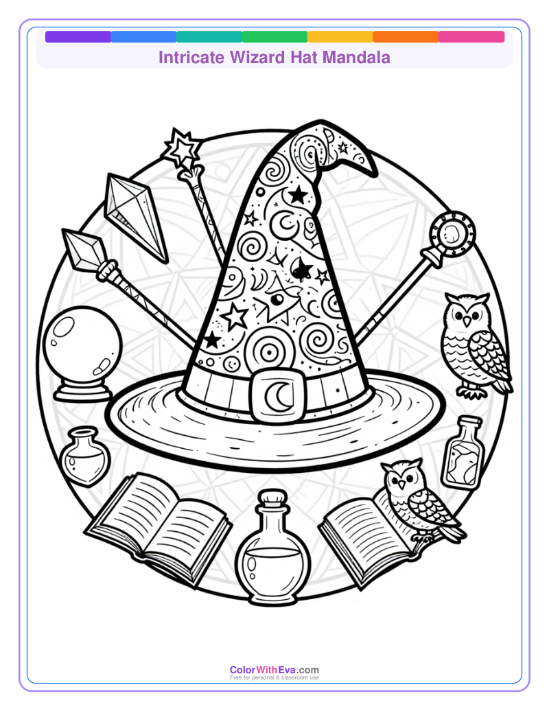 Intricate Wizard Hat Mandala thumbnail
