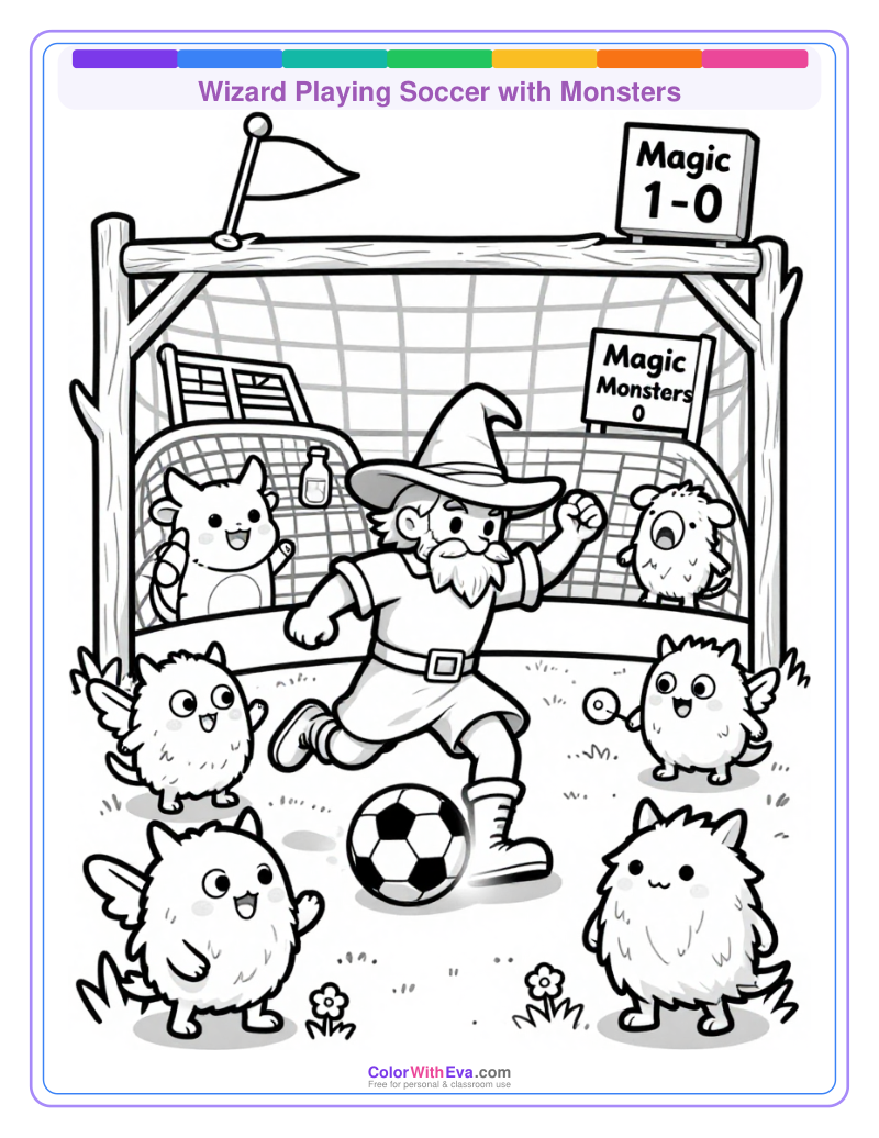 Wizard Playing Soccer with Monsters thumbnail