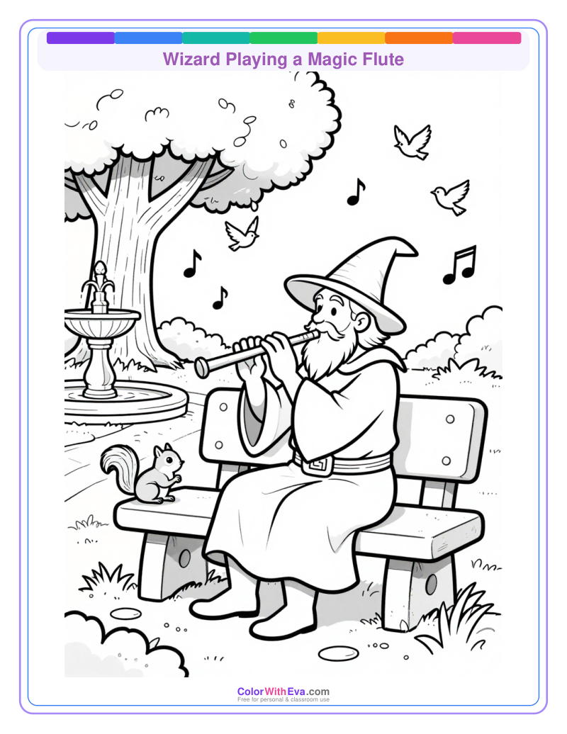 Wizard Playing a Magic Flute preview