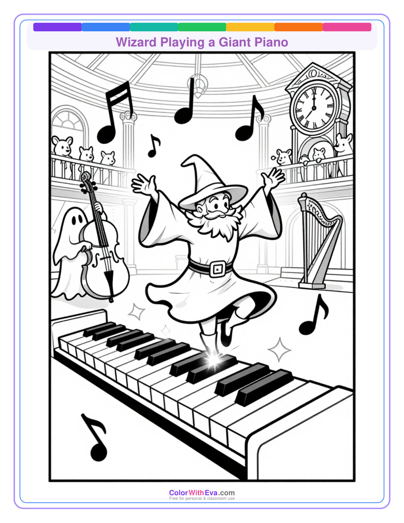 Wizard Playing a Giant Piano thumbnail