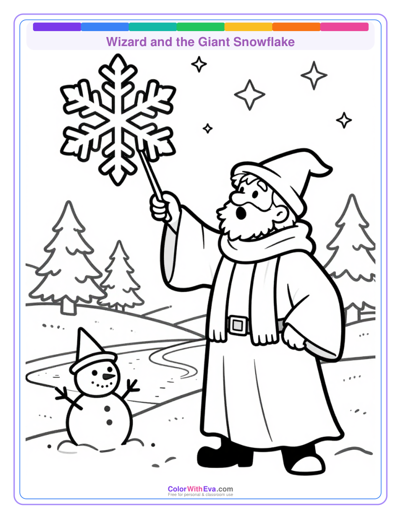 Wizard and the Giant Snowflake preview