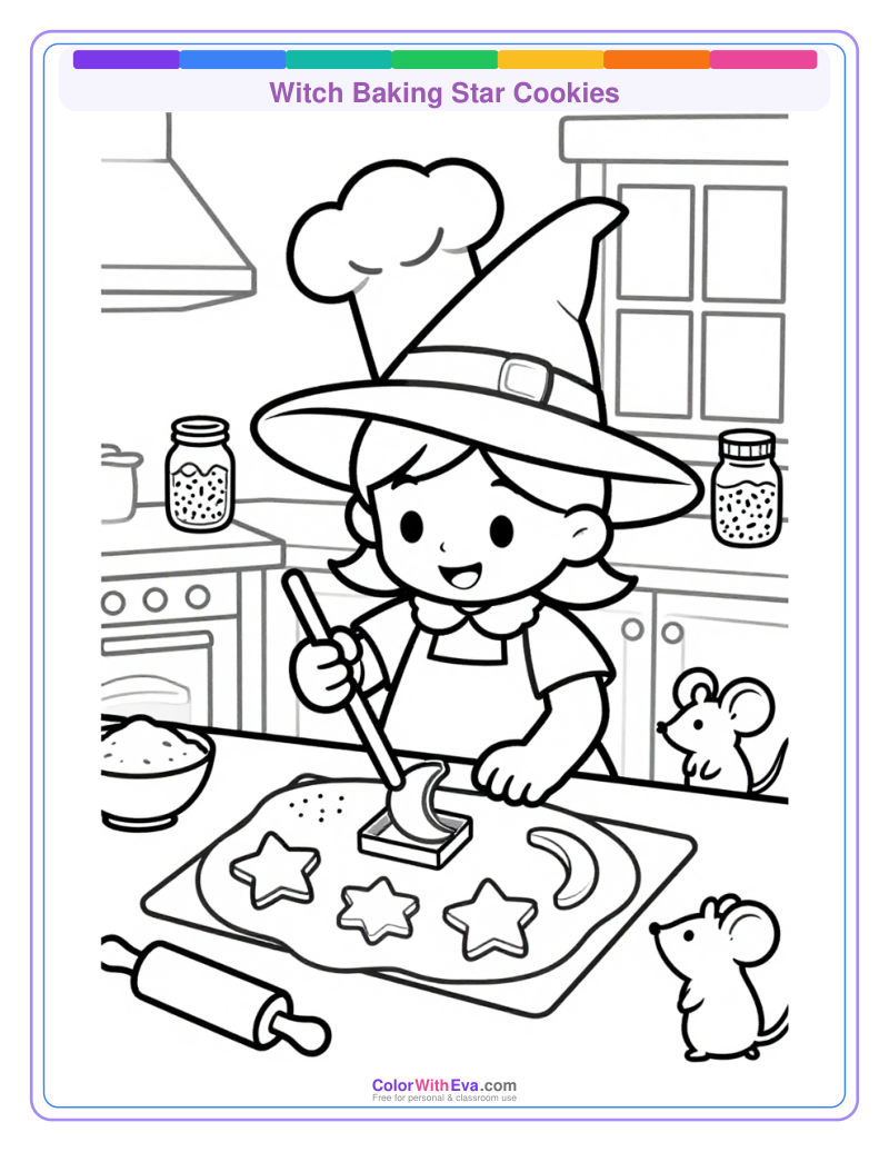 Witch Baking Star Cookies preview