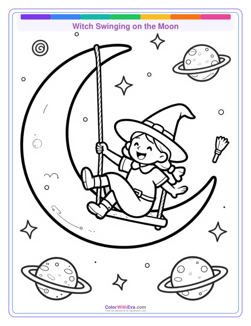 Witch Swinging on the Moon preview