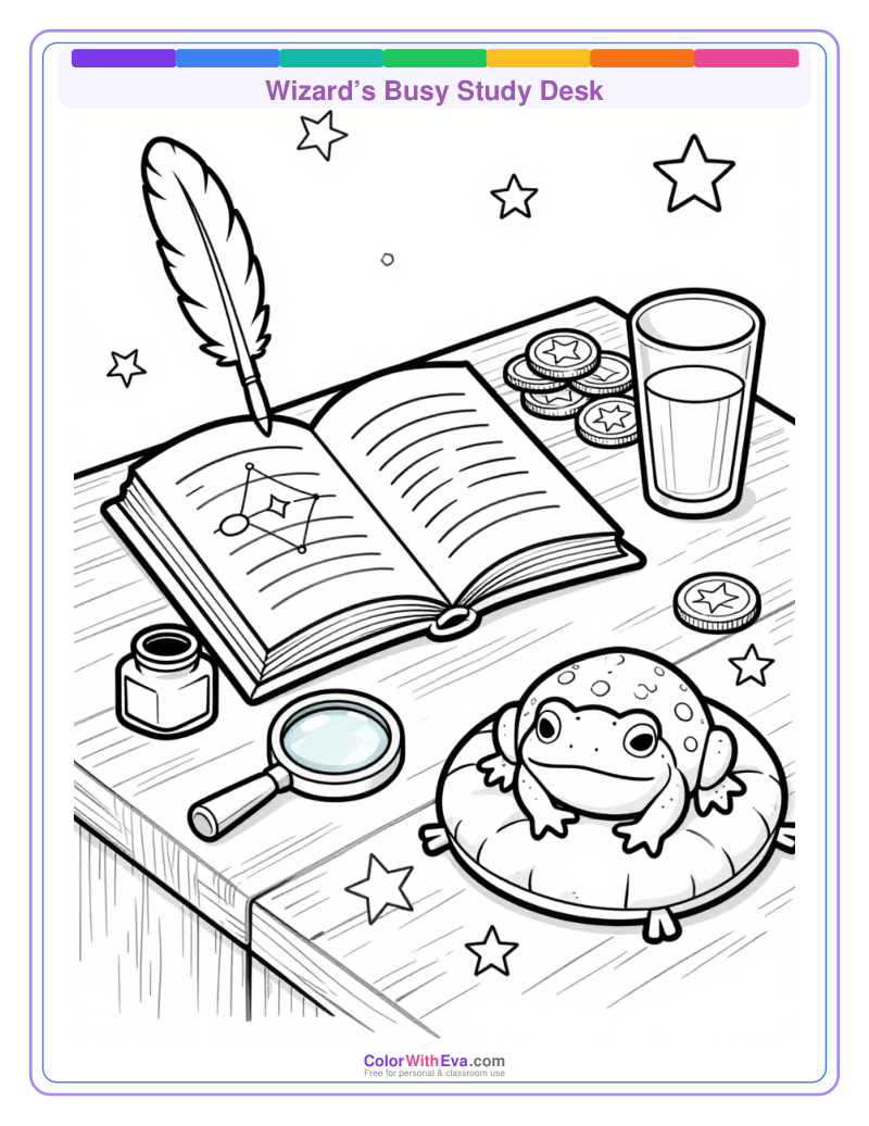Wizard’s Busy Study Desk preview