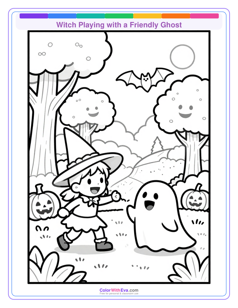 Witch Playing with a Friendly Ghost preview