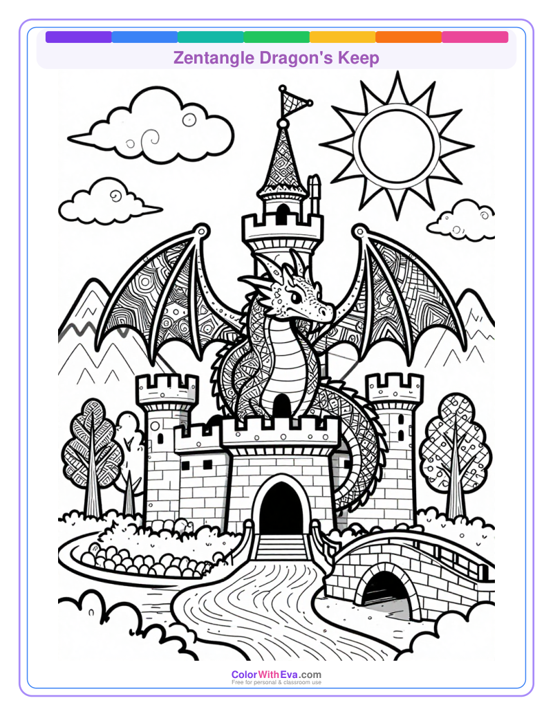 Zentangle Dragon's Keep thumbnail