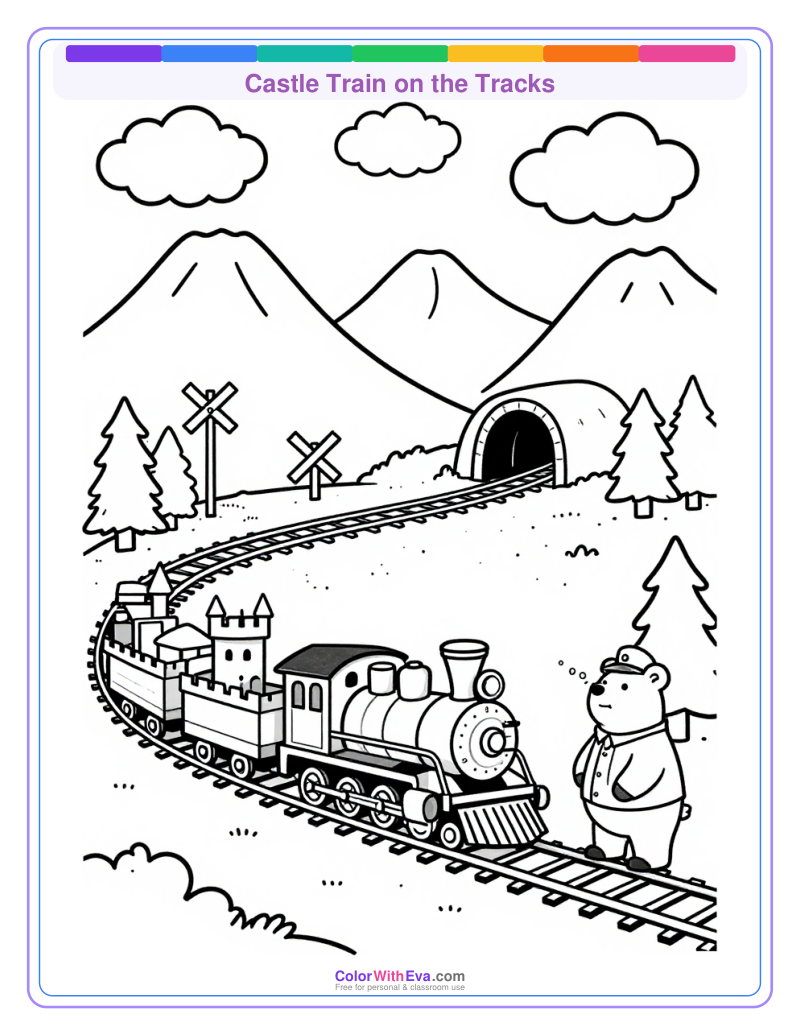 Castle Train on the Tracks thumbnail