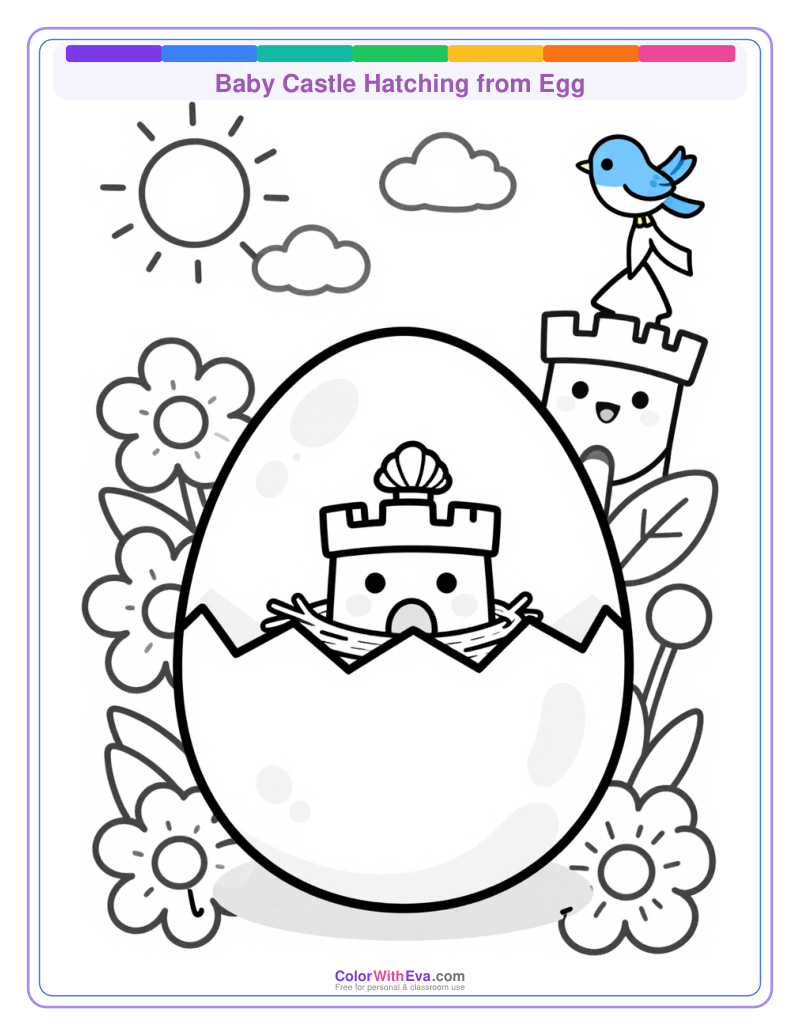 Baby Castle Hatching from Egg thumbnail