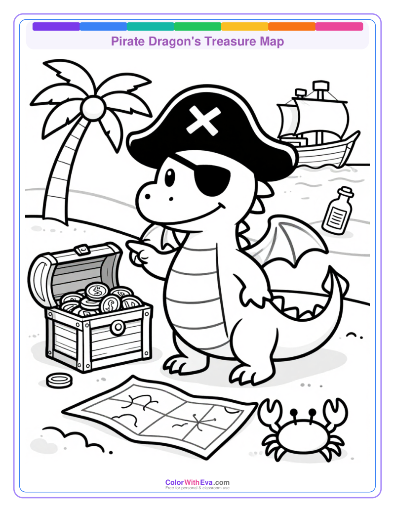 Pirate Dragon's Treasure Map preview