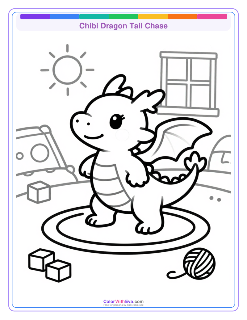 Chibi Dragon Tail Chase preview