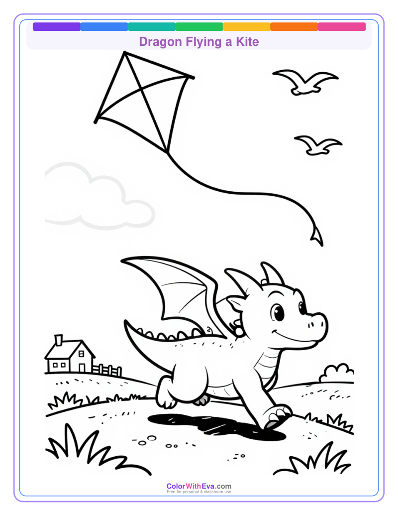 Dragon Flying a Kite preview