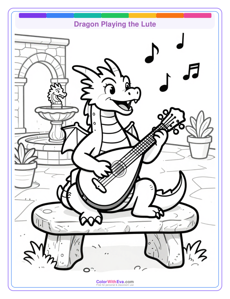 Dragon Playing the Lute preview