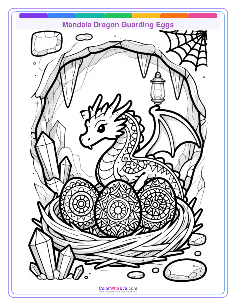 Mandala Dragon Guarding Eggs thumbnail