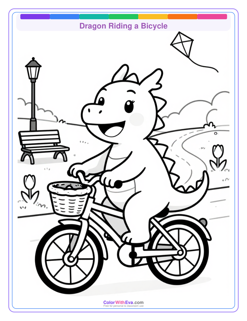 Dragon Riding a Bicycle preview