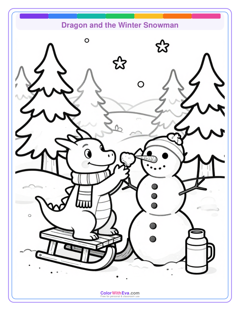 Dragon and the Winter Snowman preview