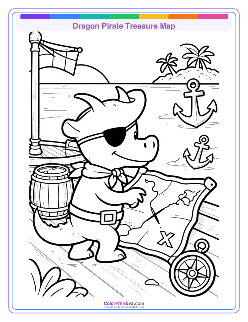 Dragon Pirate Treasure Map preview