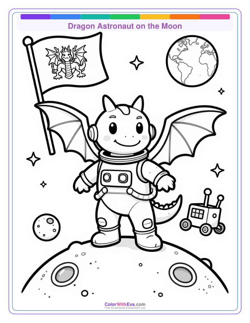 Dragon Astronaut on the Moon preview