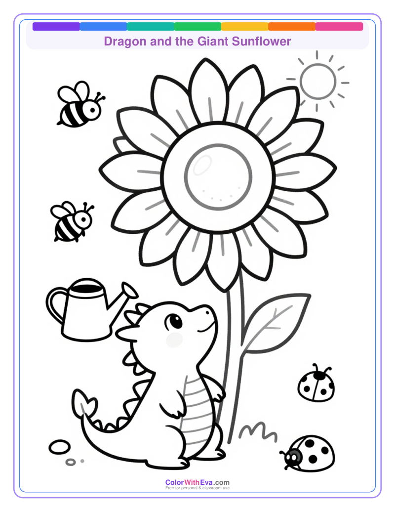 Dragon and the Giant Sunflower preview