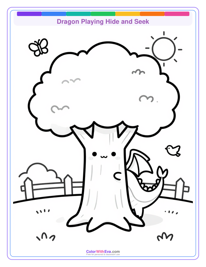 Dragon Playing Hide and Seek preview