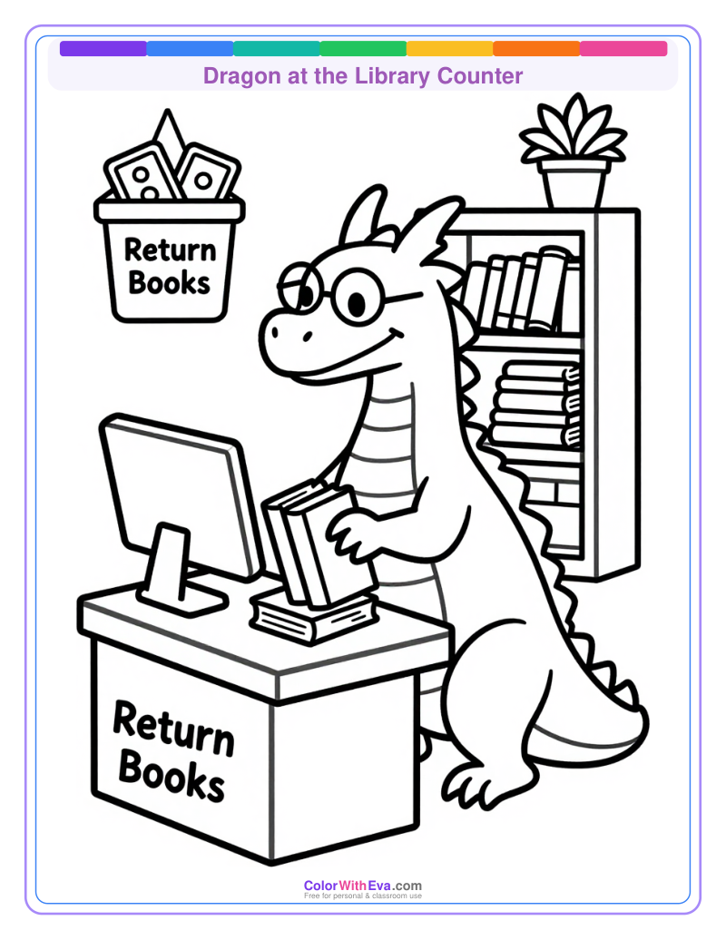Dragon at the Library Counter preview