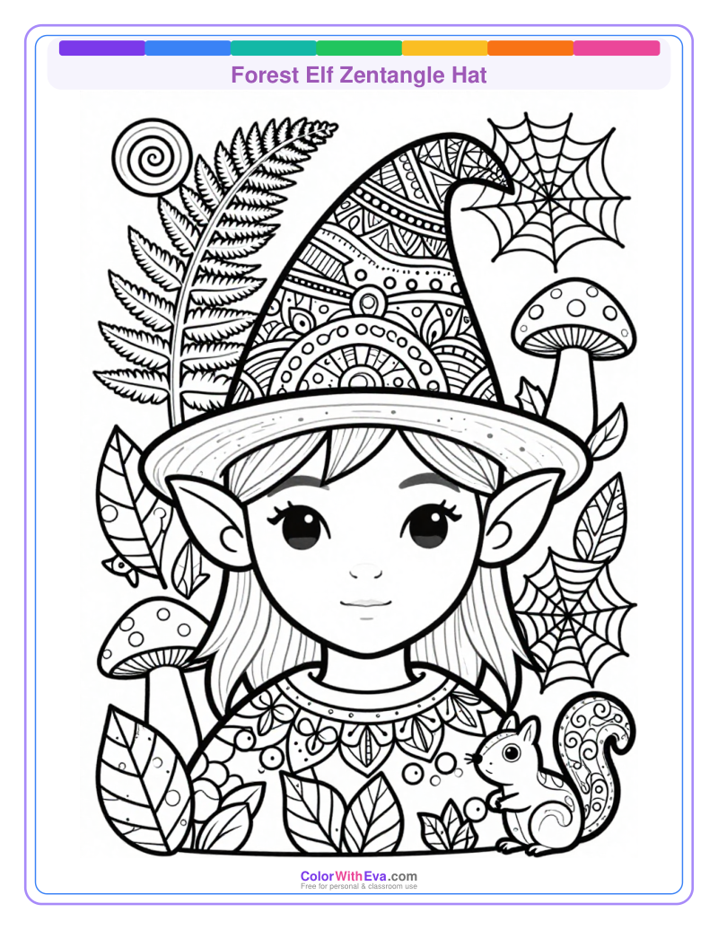 Forest Elf Zentangle Hat thumbnail