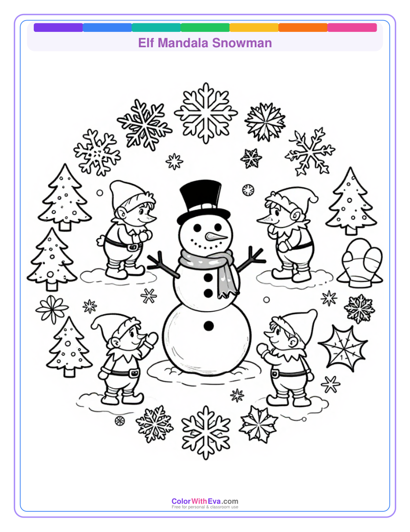 Elf Mandala Snowman thumbnail