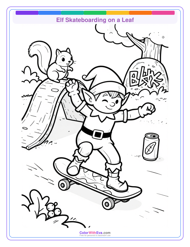 Elf Skateboarding on a Leaf thumbnail