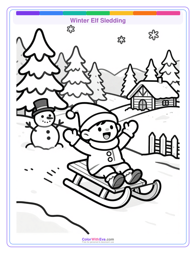 Winter Elf Sledding preview