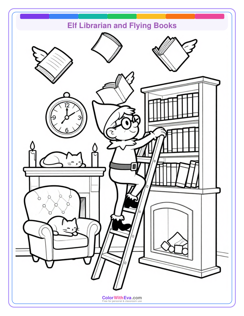 Elf Librarian and Flying Books thumbnail