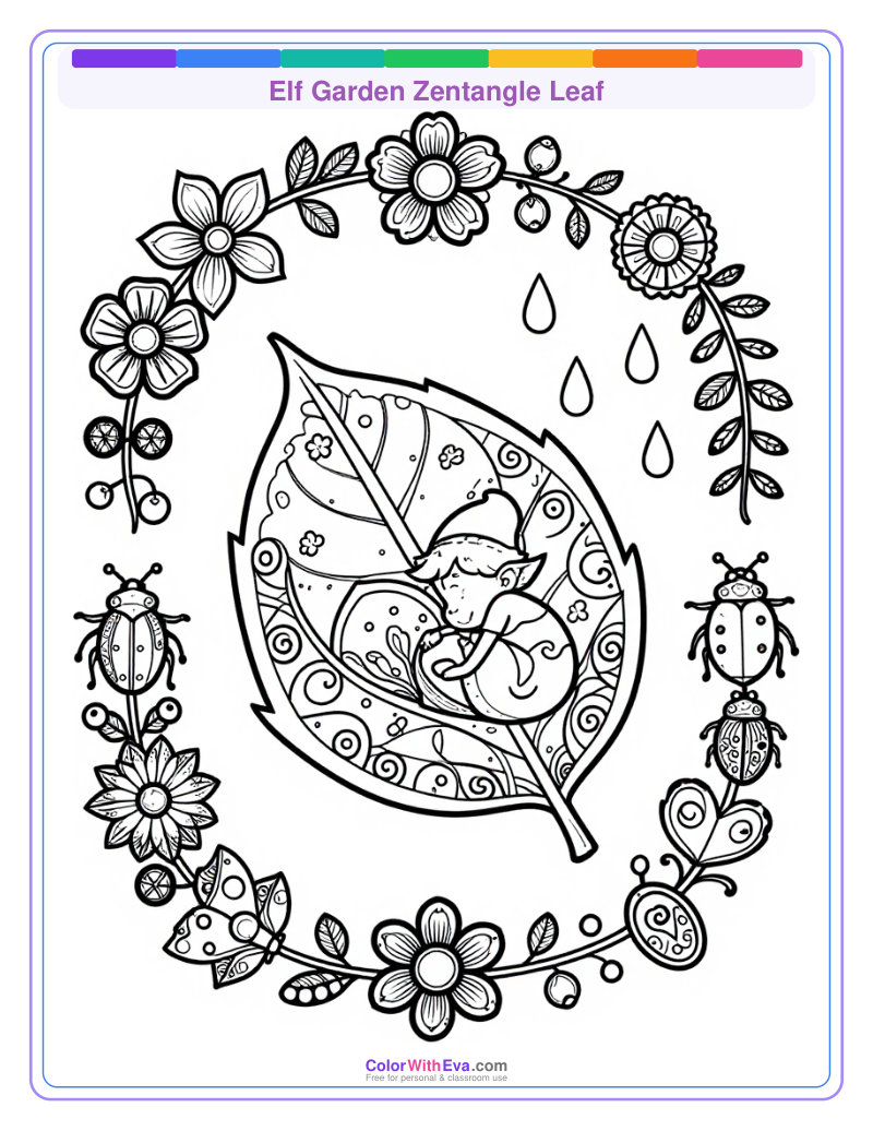 Elf Garden Zentangle Leaf thumbnail